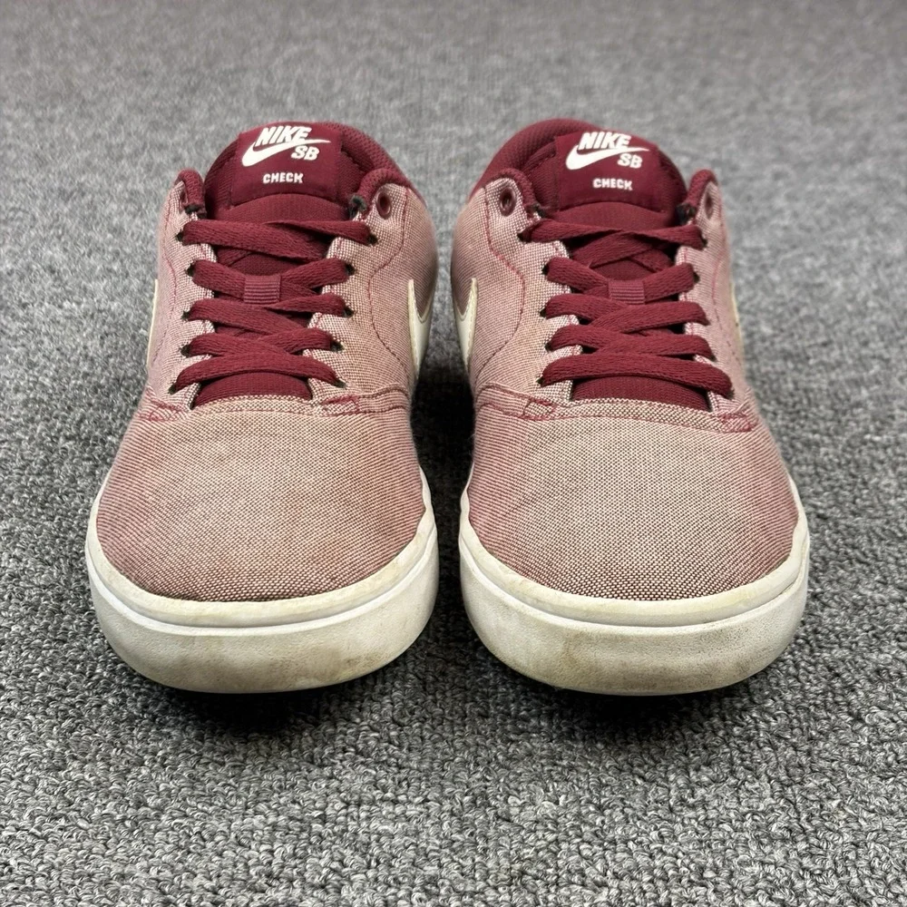 Nike SB Check Solarsoft Red Canvas 921464-611 Unisex Sneaker Shoes Women Sz 8.5